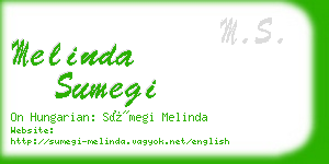 melinda sumegi business card